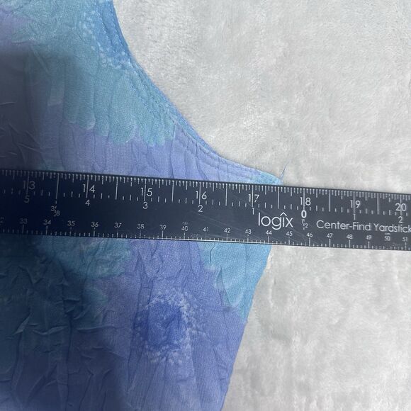 VTG Y2K Funky People Babydoll Mini Dress Size M Blue Phoebe Buffay 90s Clueless - Picture 8 of 14